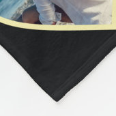 18パーソナライズされた金ゴールドハート写真コラージュ フリースブランケット (角)