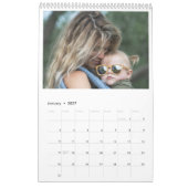 18フォトコラージュかわいい家族ラブメモリ カレンダー (1月 2027)