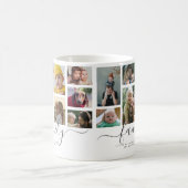 18フォトコラージュかわいい家族ラブメモリ コーヒーマグカップ (中央)