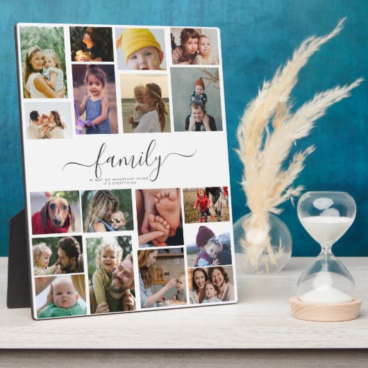 18フォトコラージュかわいい家族ラブメモリ フォトプラーク (側面)