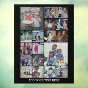 18フォトコラージュと文字 – ブラック編集可能 ウィンドウサイン