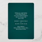 18フォトコラージュティール（緑がかった色）なんて年だ！スクリプトモダン 箔シーズンカード (裏面)