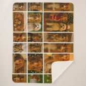 18フォトコラージュパーソナライズされたテンプレート シェルパブランケット (正面)