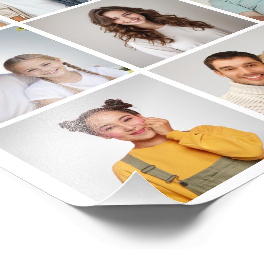 18フォトコラージュ編集可能カラー写真の拡大 フォトプリント (角)