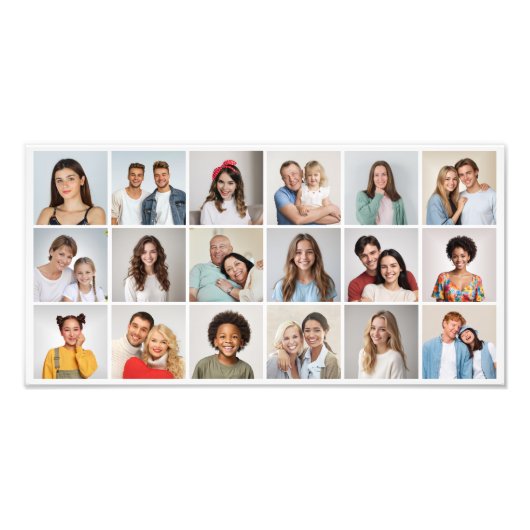 18フォトコラージュ編集可能カラー写真の拡大 フォトプリント            (正面)