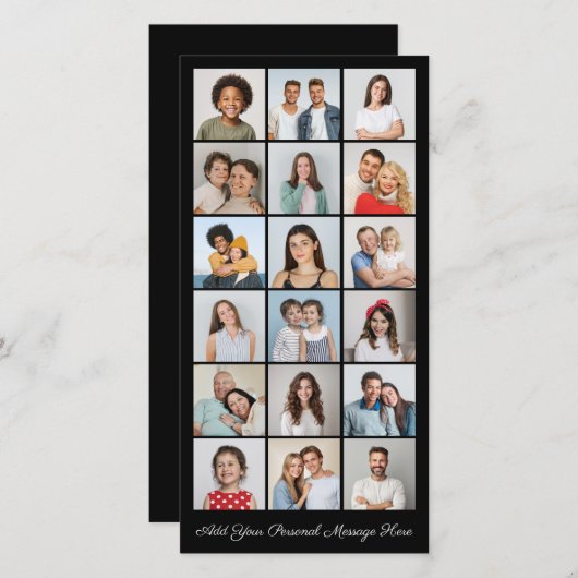 18フォトコラージュ自分のグリーティングカードを追加 (正面/裏面)