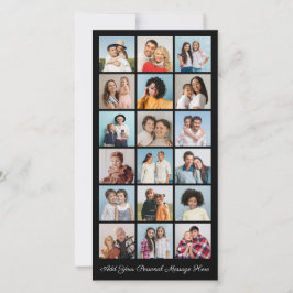 18フォトコラージュ自分の挨拶を追加 カード