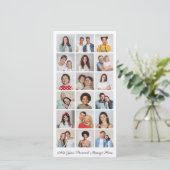 18フォトコラージュ自分の挨拶を追加 カード (スタンド正面)