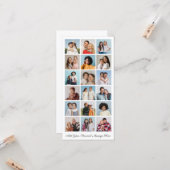 18フォトコラージュ自分の挨拶を追加 カード (正面/裏面インサイチュ)