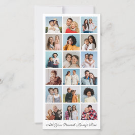 18フォトコラージュ自分の挨拶を追加 カード