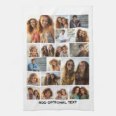 18フォトコラージュ – カスタム文字 – 白黒 キッチンタオル (縦)