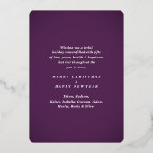 18フォトコラージュ&キャプションパープルなんと1年！ 箔シーズンカード (裏面)