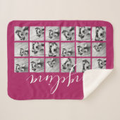 18フォトコラージュ – 背景色を編集できる シェルパブランケット (正面(横))