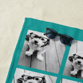 18フォトコラージュ – 背景色を編集できる ビーチタオル (インサイチュ)