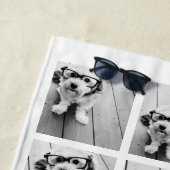 18フォトコラージュ – 背景色を編集できる ビーチタオル (インサイチュ)