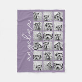 18フォトコラージュ – 背景色を編集できる フリースブランケット (正面)