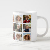 18フォトコラージンググリッド – 家族と友人のギャラリー ジャンボコーヒーマグカップ (右)