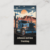 18ホイーラーシミトラクタートレーラートラック 名刺 (正面)