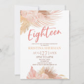 18ボホピンクフローラ18thバースデーパーティー 招待状 (正面)