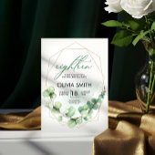 18モダンエレガント歳の誕生日 |緑ガーリー色 招待状