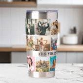 18モダンパーソナライズされた枚コラージュ 保温保冷タンブラー