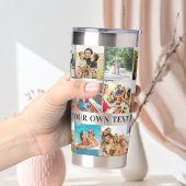 18モダンパーソナライズされた枚コラージュ 保温保冷タンブラー