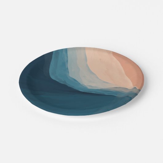 18ユニーク番目の誕生日海をテーマにした青紙プレート ペーパープレート (アングル)