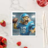 #18ライオンサッカー選手 スタンダードカクテルナプキン (インサイチュ)