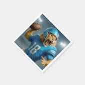 #18ライオンサッカー選手 スタンダードカクテルナプキン (角)