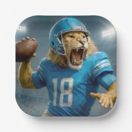 #18ライオンサッカー選手 ペーパープレート