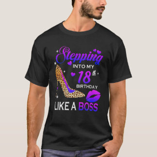 18レオパールに踏み込んだ第18誕生日ギフト Tシャツ