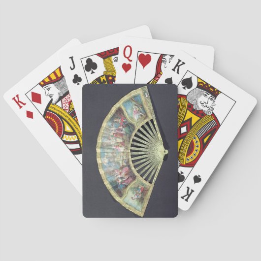 18世フランスの紀の宮廷ファン(アイボリーとCC付き) トランプ (裏面)