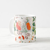 18世中国の紀半ばの花柄 コーヒーマグカップ (正面左)