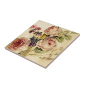 18世紀からのヴィンテージの花模様 タイル (側面)