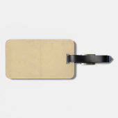 18世紀からのヴィンテージの花模様 ラゲッジタグ (裏面横)