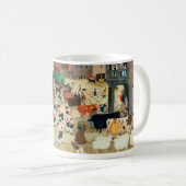 18世紀なMayfairの家畜市 コーヒーマグカップ (正面右)