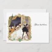18世紀のおとぎ話のようなウェディング ペコックの招待状 招待状 (正面)