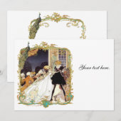 18世紀のおとぎ話のような結婚式のペアックの招待状 招待状 (正面/裏面)