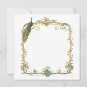 18世紀のストーリーブックボール&ピーコック招待状 招待状 (裏面)