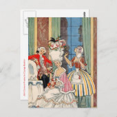 18世紀のファッションフランスのby George Barbier ポストカード (正面/裏面)
