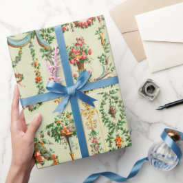 18世紀のフローラカラフルパターン ラッピングペーパー