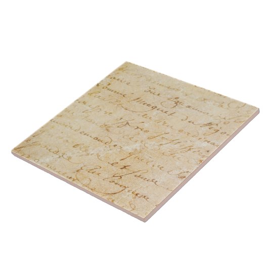 18世紀のヴィンテージのフランスので旧式な原稿の背景 タイル (側面)