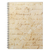 18世紀のヴィンテージのフランスので旧式な原稿の背景 ノートブック (正面)