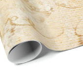 18世紀のヴィンテージのフランスので旧式な原稿の背景 ラッピングペーパー (ロールコーナー)