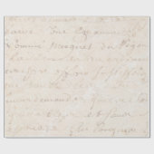 18世紀のヴィンテージのフランスのなレトロの原稿の硫酸紙 ラッピングペーパー (フラット)