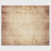 18世紀のヴィンテージのフランスのな教養がある原稿の羊皮紙 ラッピングペーパー (フラット)