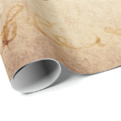 18世紀のヴィンテージのフランスのな教養がある原稿の羊皮紙 ラッピングペーパー (ロールコーナー)