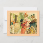 18世紀のヴィンテージスタイルのカードパーティ招待状 招待状 (正面)