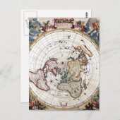 18世紀の極地図 ポストカード (正面/裏面)