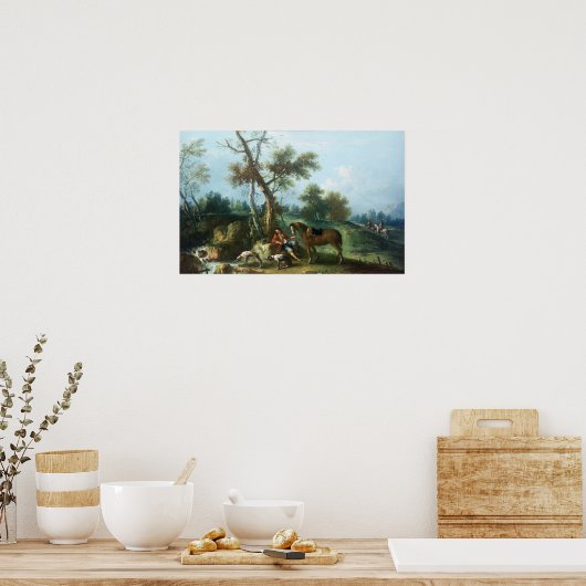 18世紀の狩猟民の残り ポスター (キッチン)